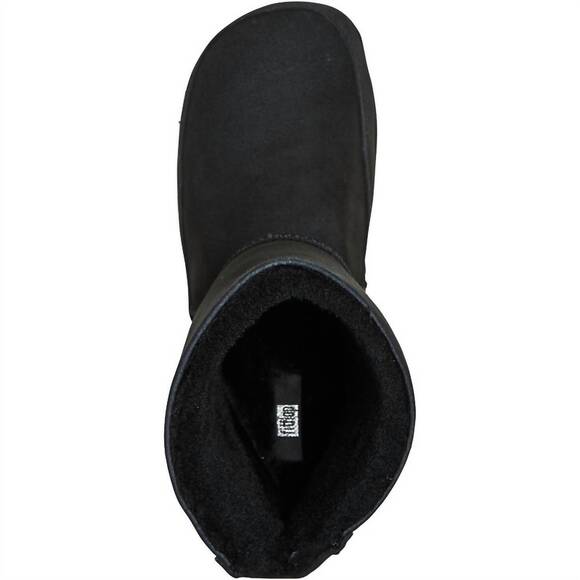 NEW FITFLOP women's mukluk shorty boots in black suede - Picture 5 of 6